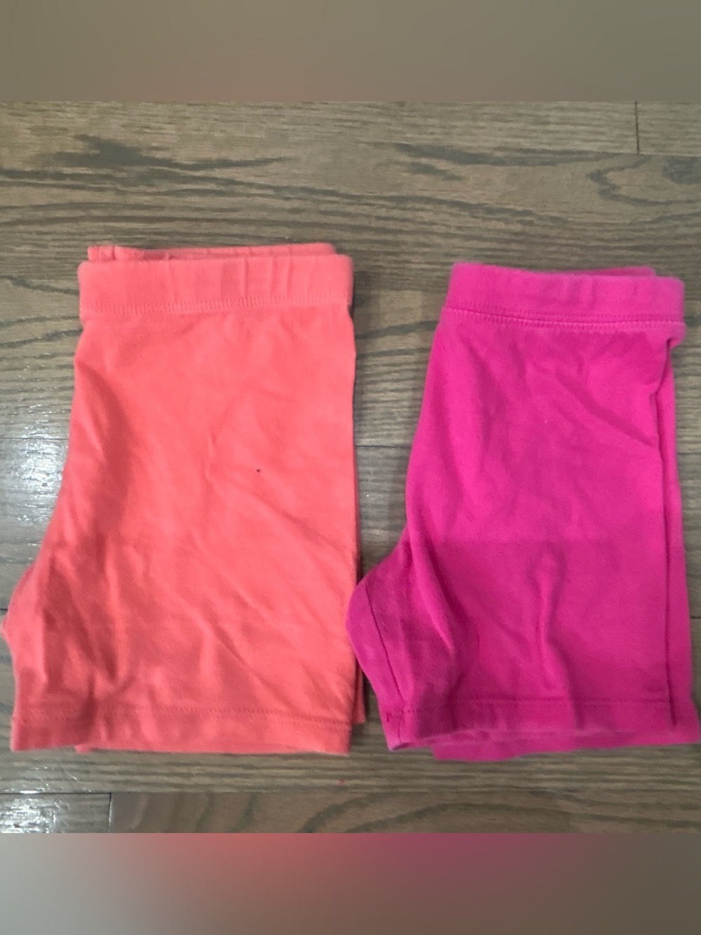 Members Mark Girls Cartwheel Shorts 2-Pack Size 6/6X | Pink & Salmon